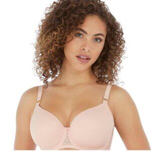NWT Freya 28J Starlight Moulded Bra Rosewater Pink Smooth Seam Free Cups Balcony